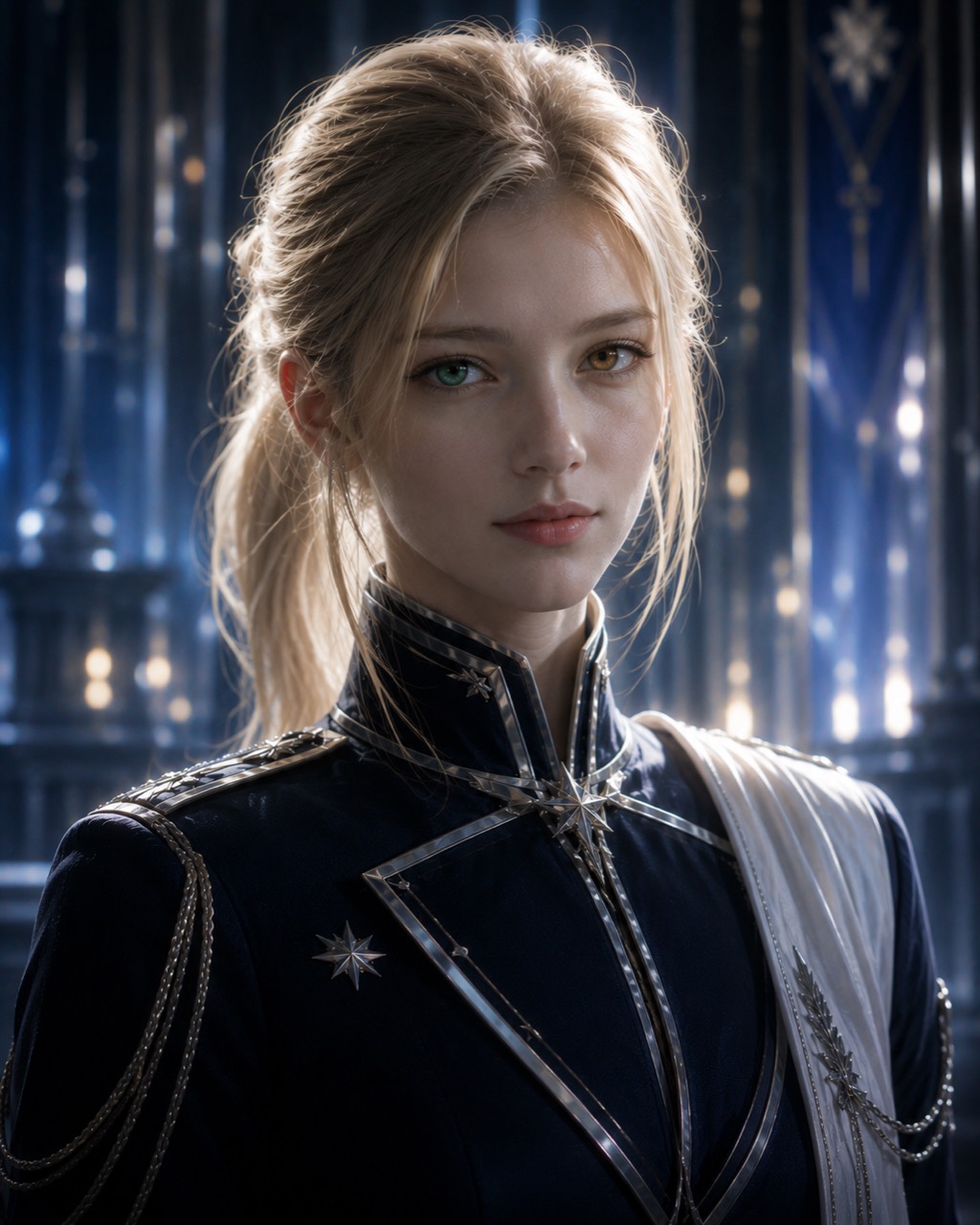 Jennifer 的正文角色肖像,金髮束起,穿著深色學院制服。